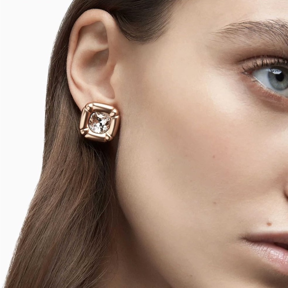 Swarovski cushion cut earrings